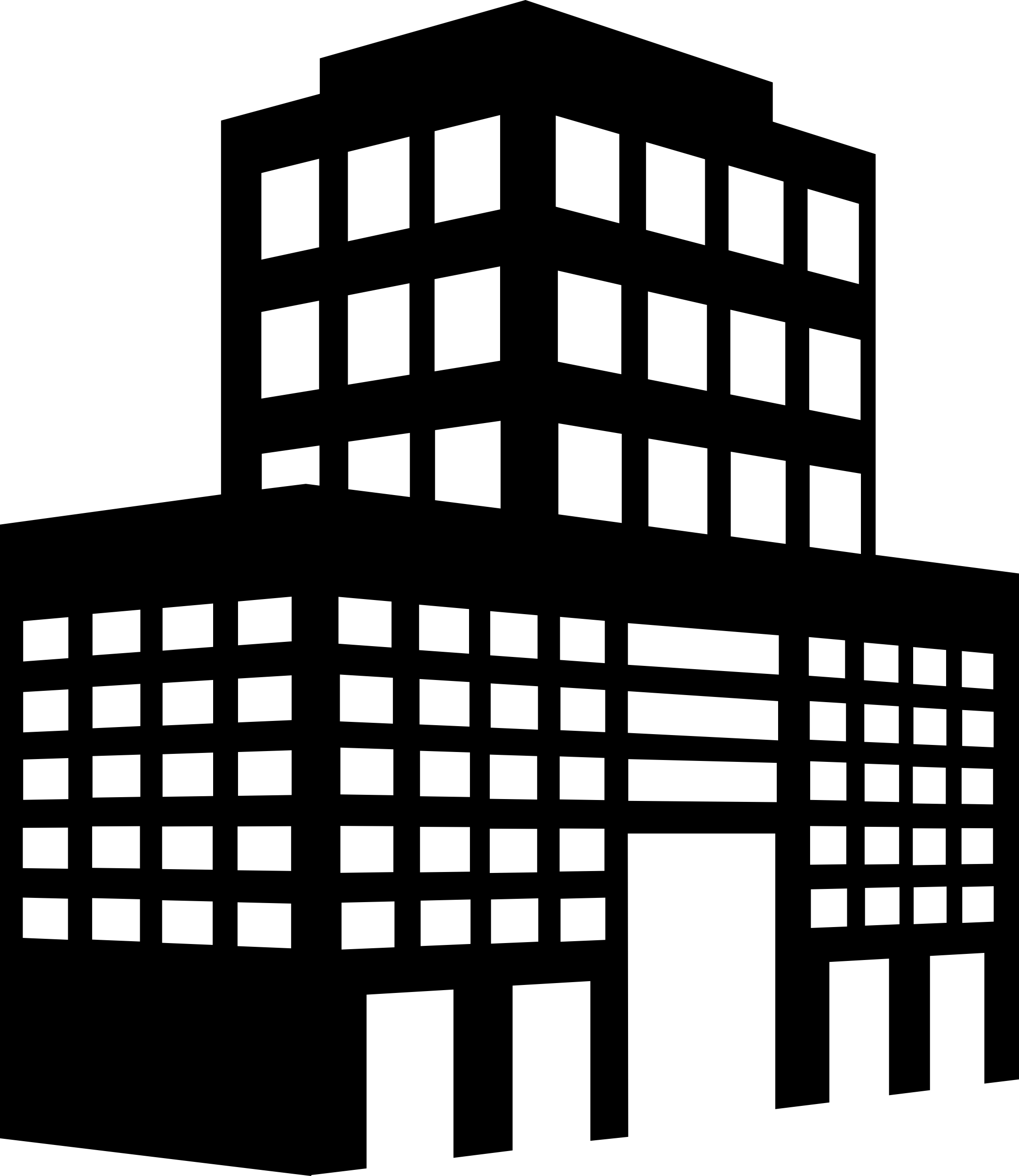 City Buildings Silhouette Svg Vector Free Vectors